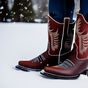 Can I wear cowboy boots in the snow or ice?
