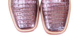 Pair of caiman leather boots