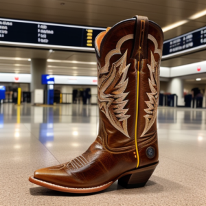 can you wear cowboy boots on an airplane