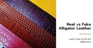 how can you tell the difference between real and fake alligator leather?